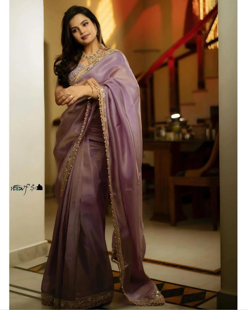 Designer Tissue Silk Fabric Saree With Mirror Work Wholesale — Wholesale Sarees, MPA wholesale from Surat — Photo 8
